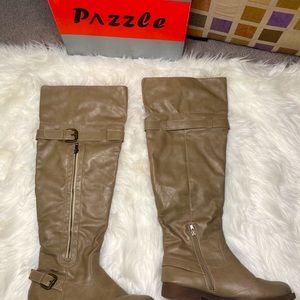 | Tan Over The Knee Boots | Dazzle |